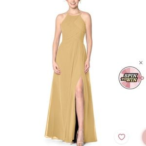 Azazie Ginger Allure Bridesmaids Dress - Gold Color - Size A10 - Brand New